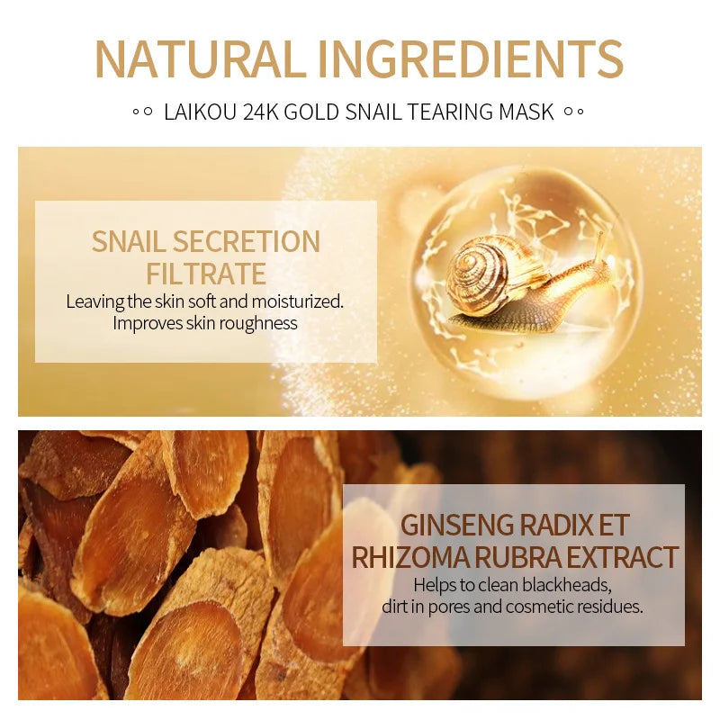 24K Gold Snail Secretion Filtrate Peel Off Mask