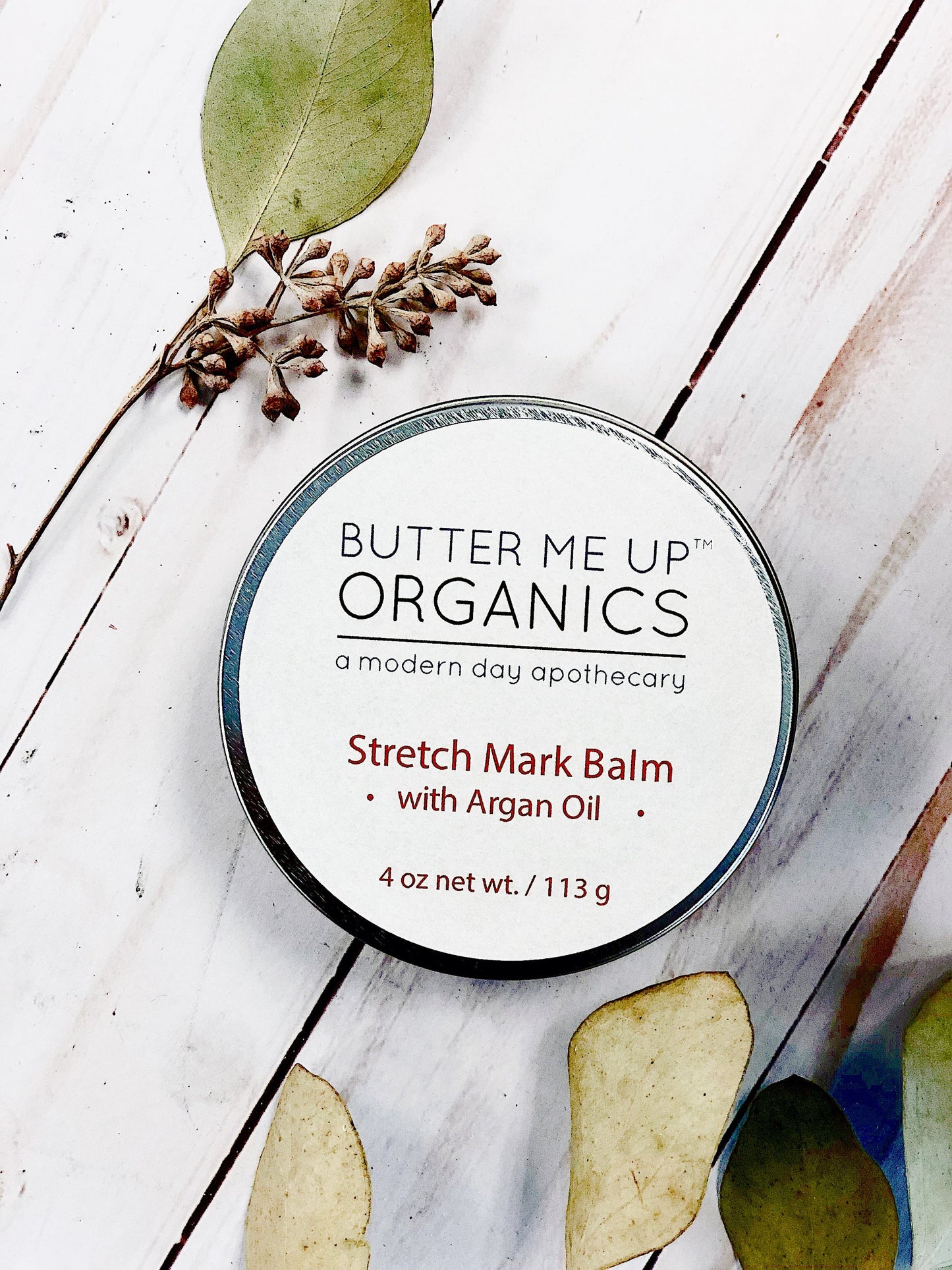 BUTTER ME UP ORGANICS Stretch Mark Body Butter / Argan Oil