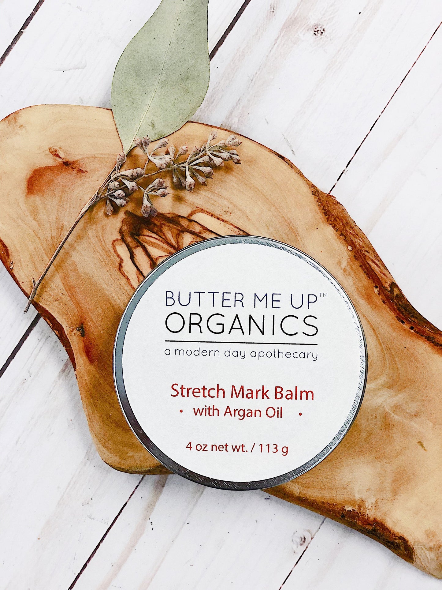 BUTTER ME UP ORGANICS Stretch Mark Body Butter / Argan Oil
