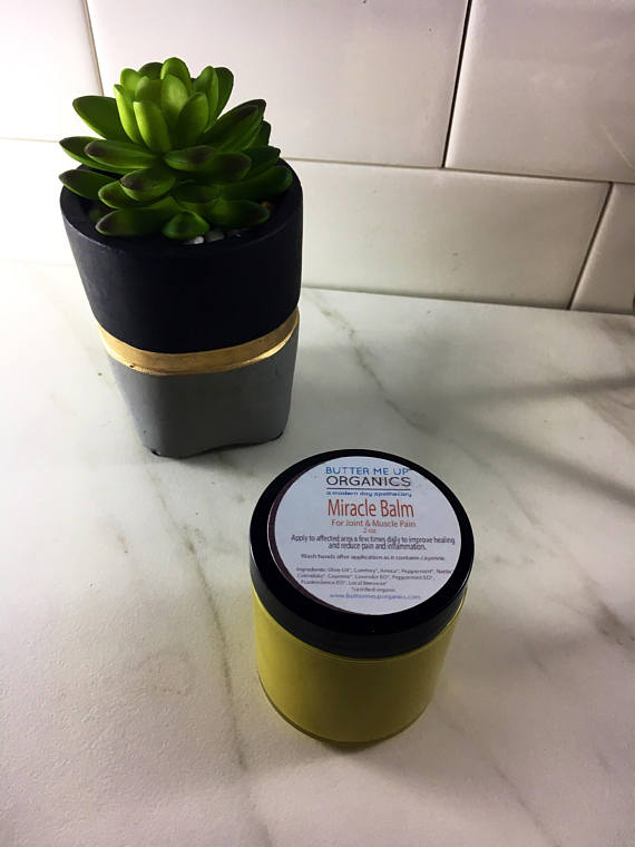BUTTER ME UP ORGANICS Miracle Balm / Organic Herbal pain balm / muscle and joint pain