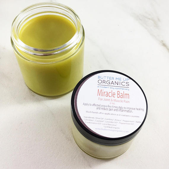 BUTTER ME UP ORGANICS Miracle Balm / Organic Herbal pain balm / muscle and joint pain
