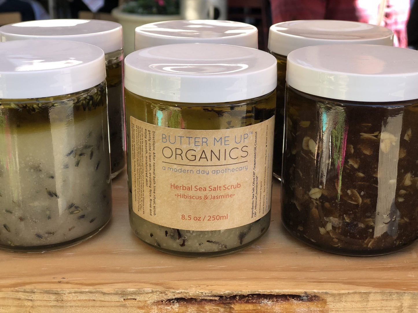 BUTTER ME UP ORGANICS Sea Salt Herbal Scrub / Spa Pamper Treat