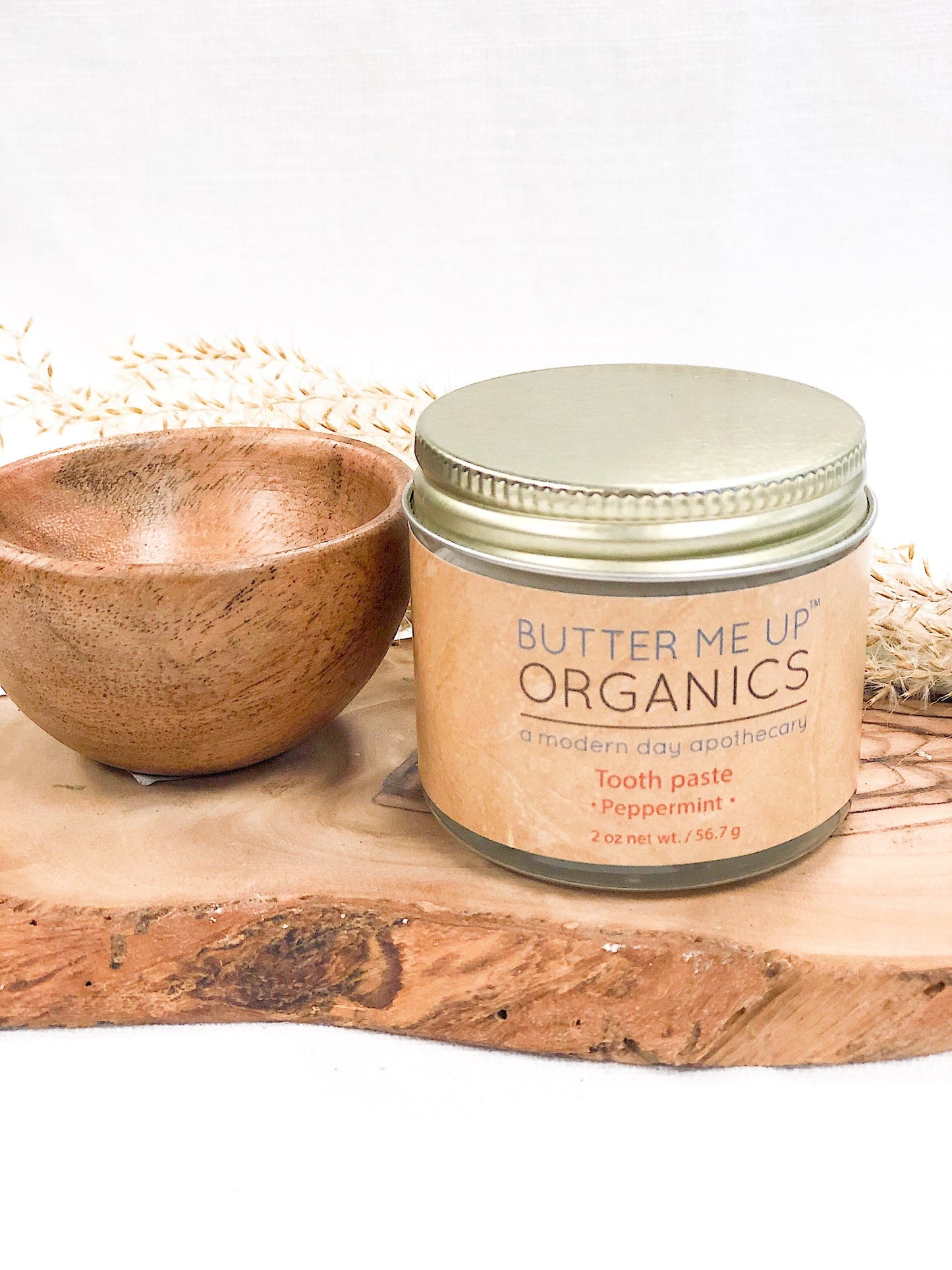 BUTTER ME UP ORGANICS Whitening Toothpaste / All Natural
