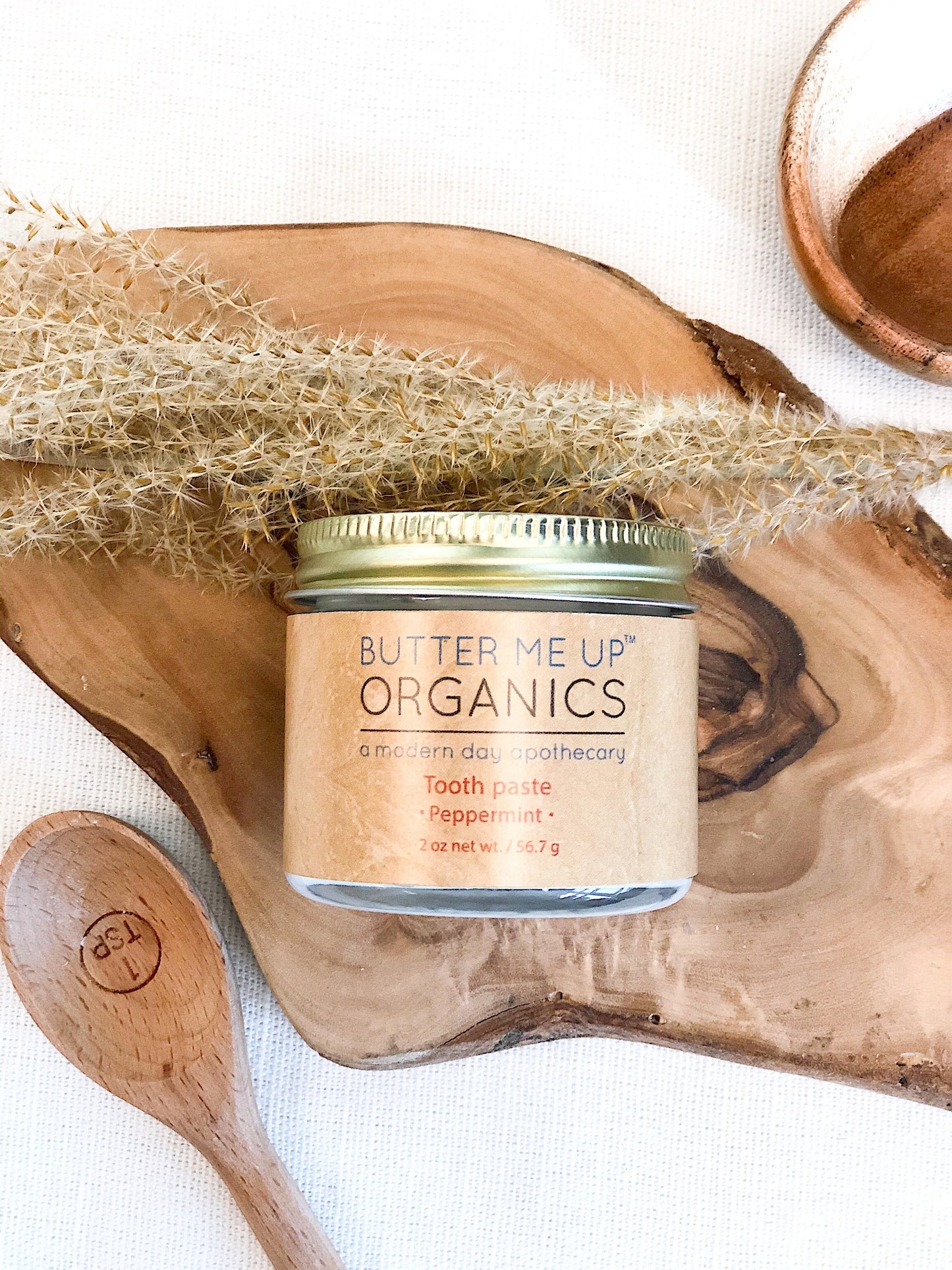 BUTTER ME UP ORGANICS Whitening Toothpaste / All Natural