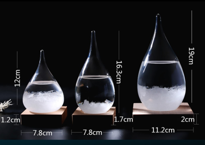 Weather Forecasting Bottle / Droplet Storm Glass