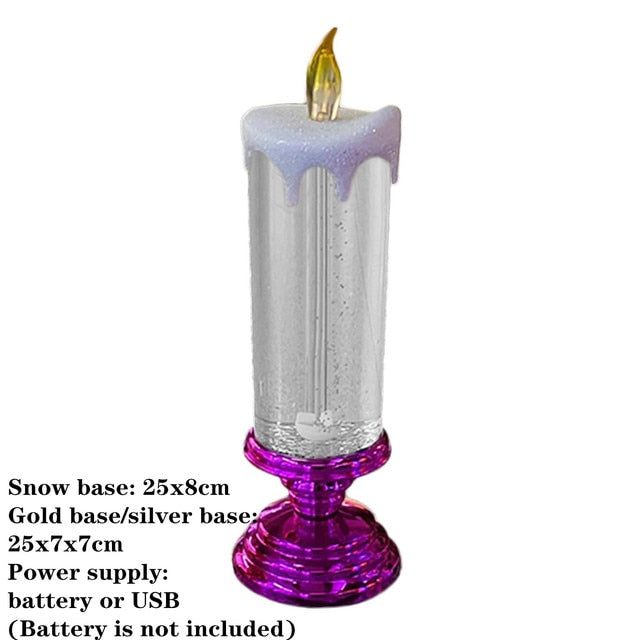 LED Glitter Flameless Candle / Color Changing