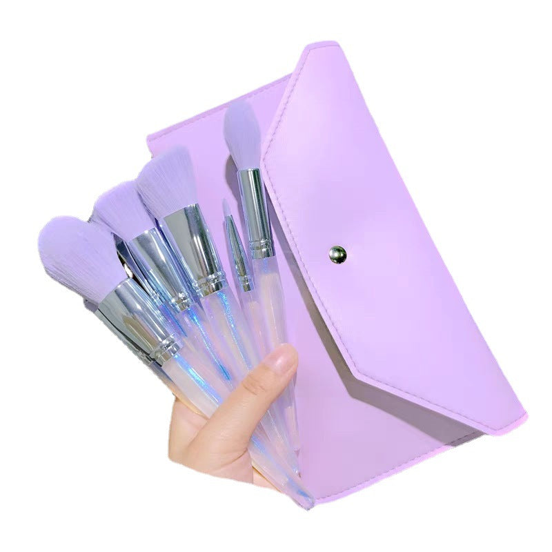 Makeup Brush Set / Purple / Storage Bag / 10 PC
