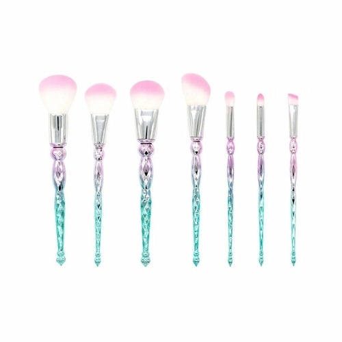 Makeup Brush Set / Transparent Crystal Green / 7 PC