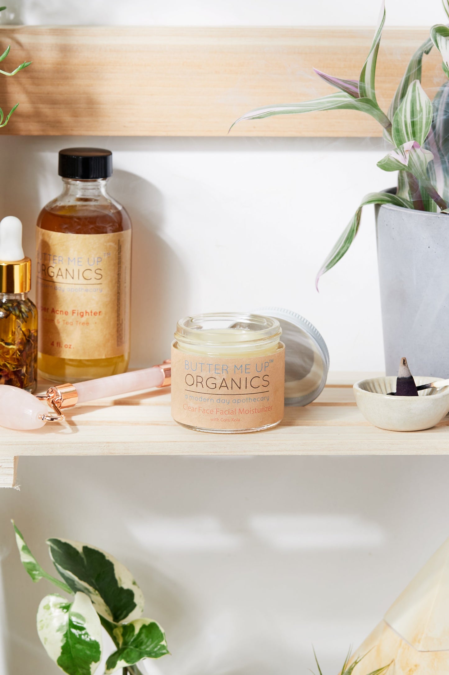 BUTTER ME UP ORGANICS Clear Face Facial Moisturizer with Green Tea