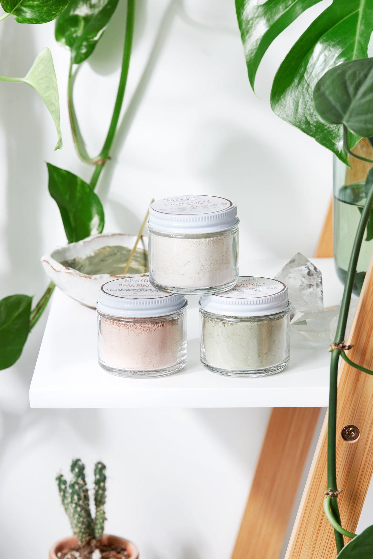 BUTTER ME UP ORGANICS Face Mask / Rose Clay, Sea Mud, Turmeric, Trio