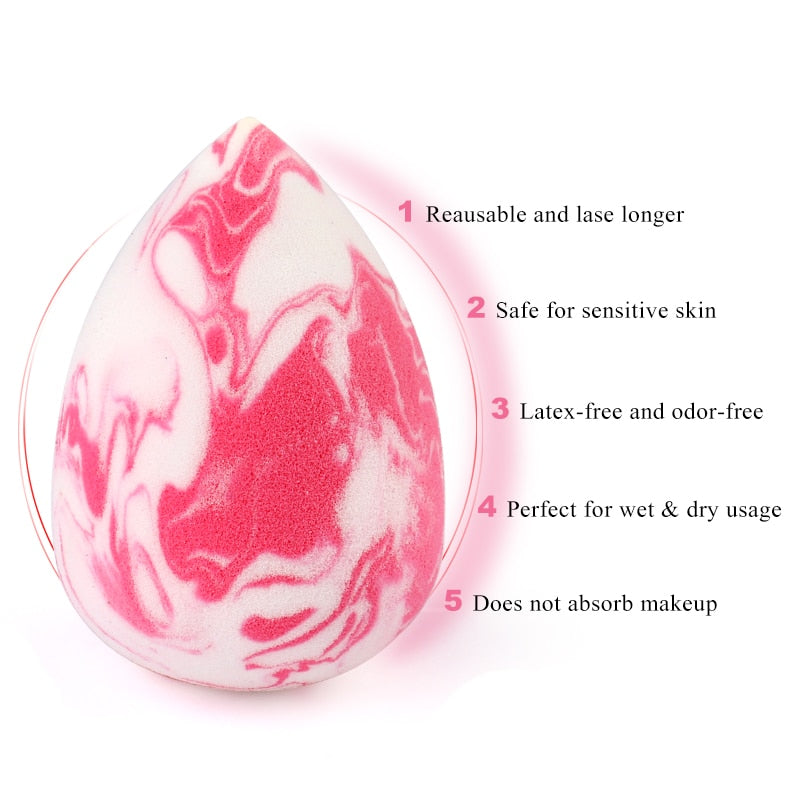 Makeup Sponge / Marble Water Drop Shape