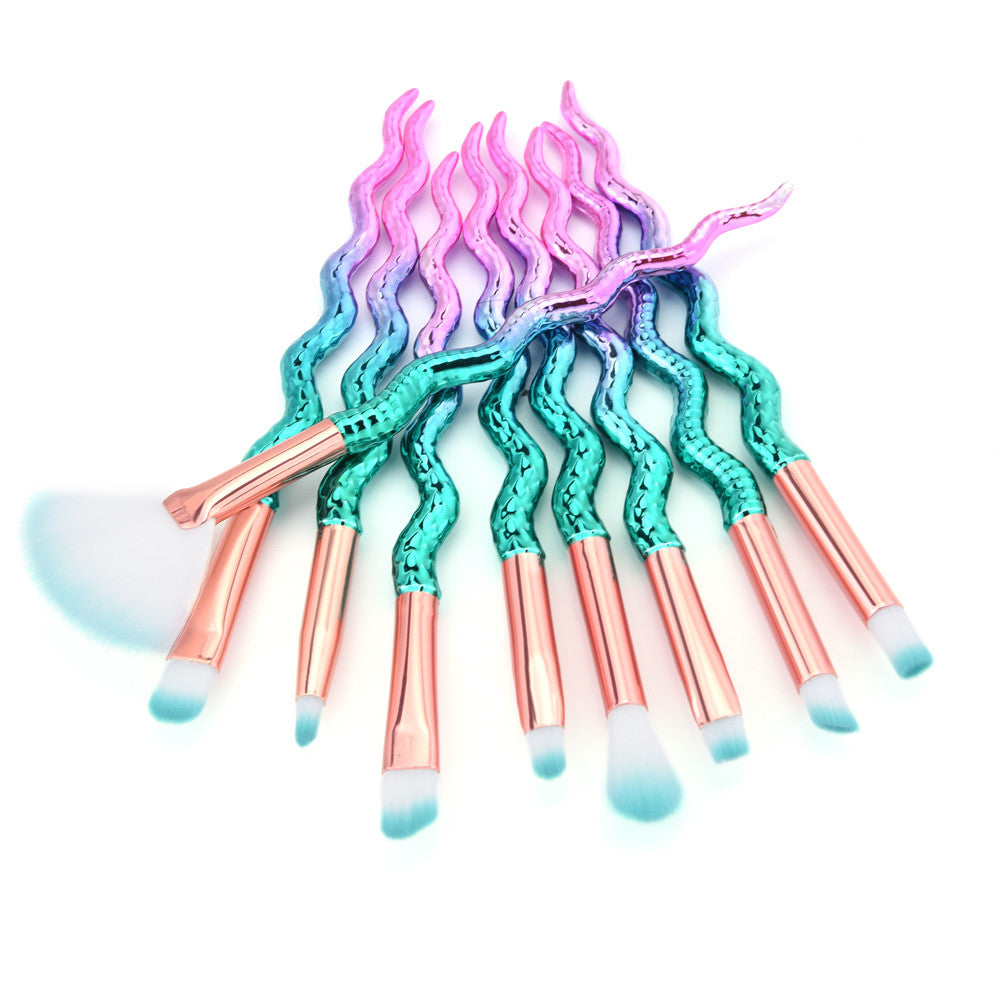 Makeup Brush Set / Squiggle / 9 PC
