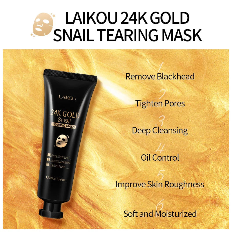 24K Gold Snail Secretion Filtrate Peel Off Mask