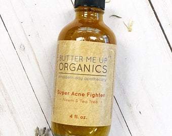 BUTTER ME UP ORGANICS Super Acne Fighter / Organic Acne Treatment / Essential Oils