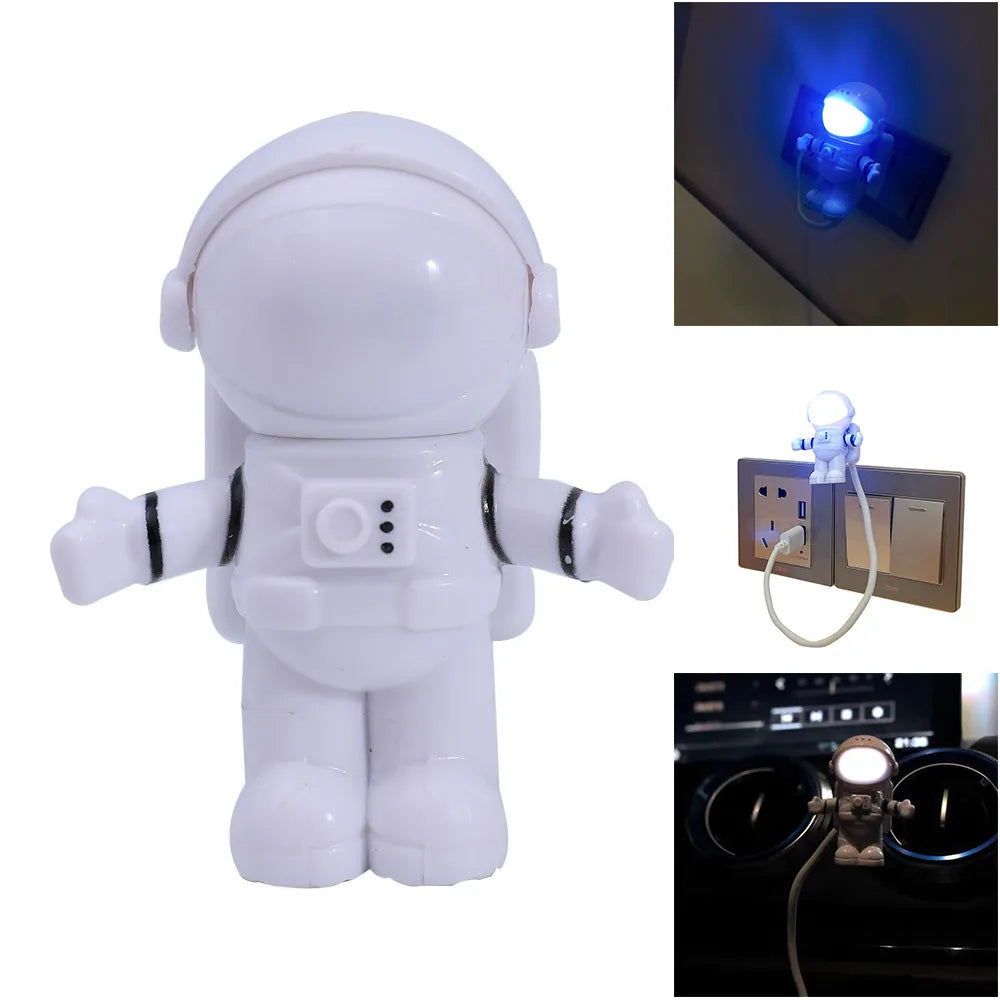 USB Night Light LED Astronaut Desk Lamp For Laptop