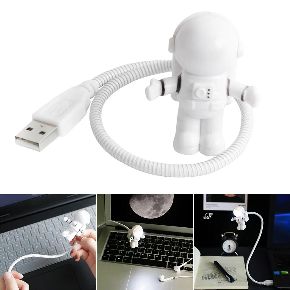 USB Night Light LED Astronaut Desk Lamp For Laptop