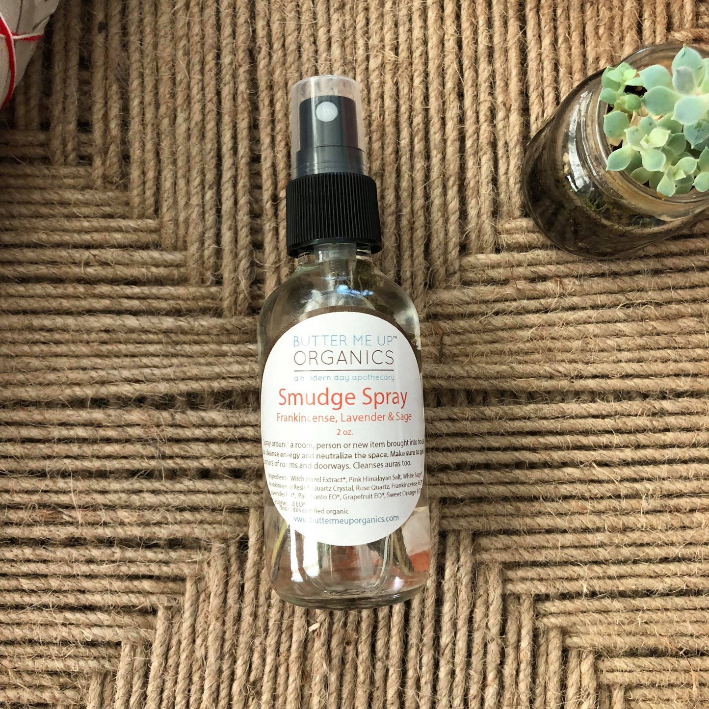 BUTTER ME UP ORGANICS Energy Cleansing Spray / Smudge Spray / Space Clearing