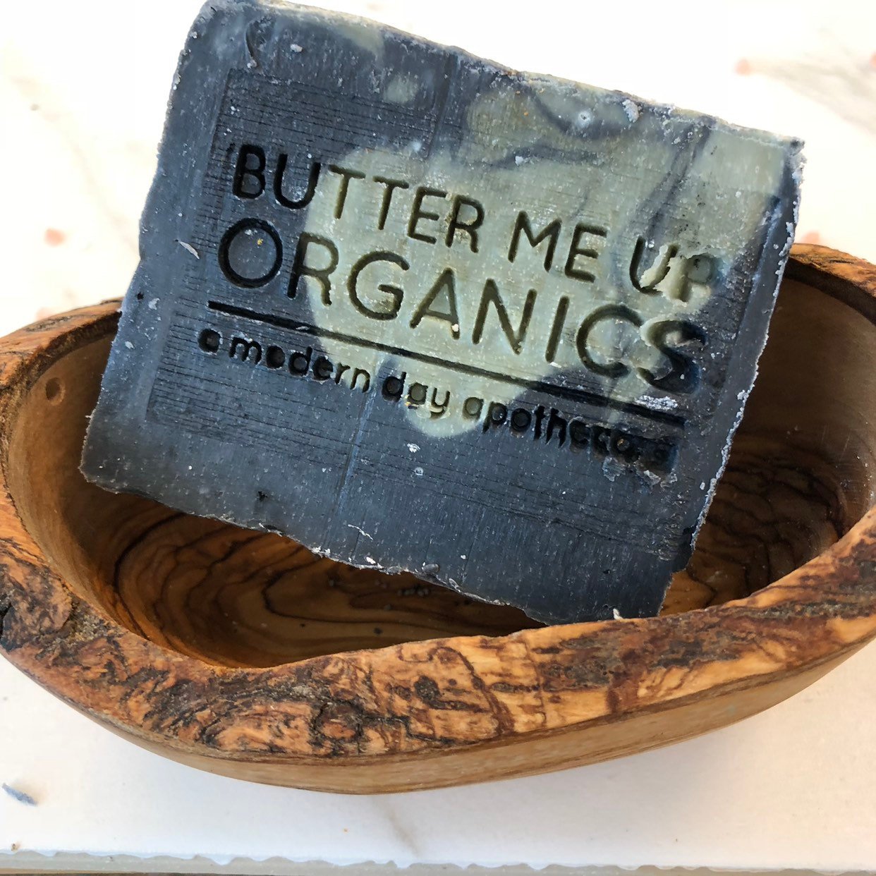 BUTTER ME UP ORGANICS Bar Soap / Lemongrass Mint Activated Charcoal French Green Clay