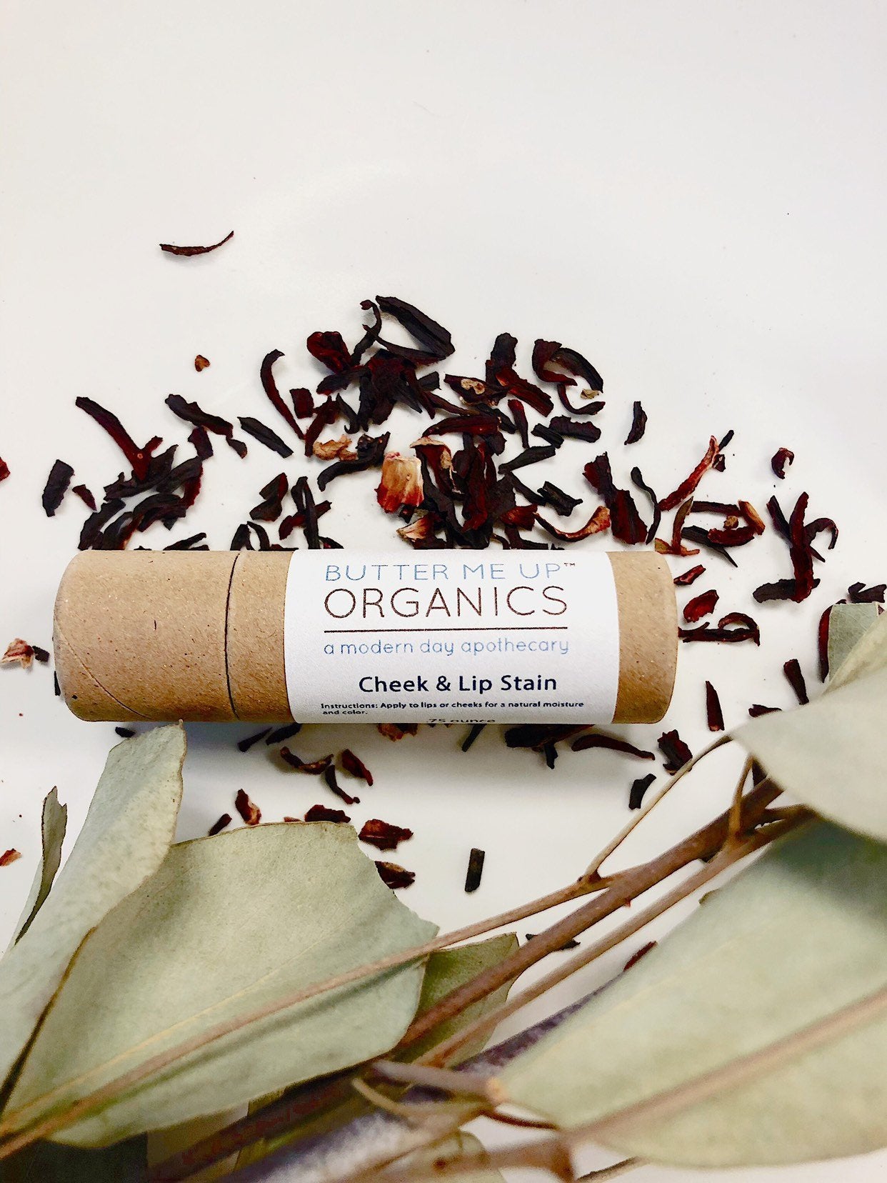 BUTTER ME UP ORGANICS Natural Cheek And Lip Stain / Lip Color / Organic Tinted Lip