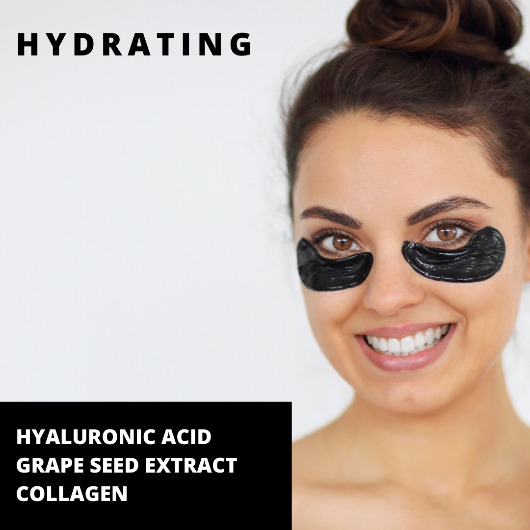 PUR SOL Wake Up Hydrogel Eye Mask / Charcoal + Hyaluronic Acid / 12 PR