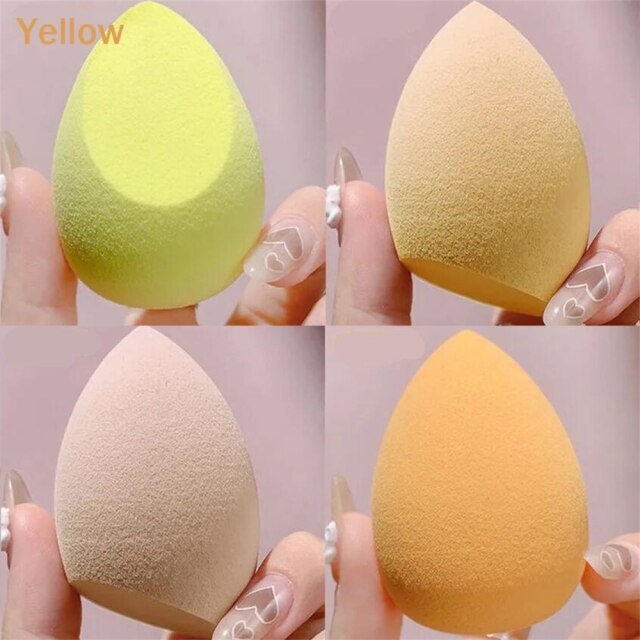 Makeup Sponges / Egg / Storage Box / 4 PC / Multiple Colors