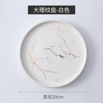Dinnerware - Black/Gold Marble / White/Gold Marble