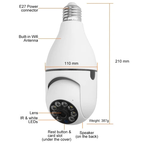 Wifi Waterproof Surveillance Camera / 360 degree