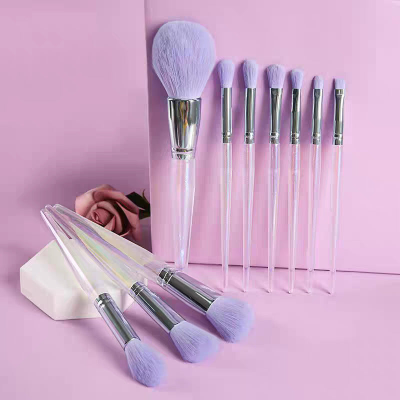 Makeup Brush Set / Purple / Storage Bag / 10 PC