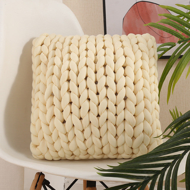 Wool Pillow / Handmade / Square / Cylinder-Bolster